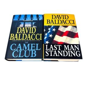 David Baldacci Hardcover Book Lot The Camel Club & Last Man Standing Thriller